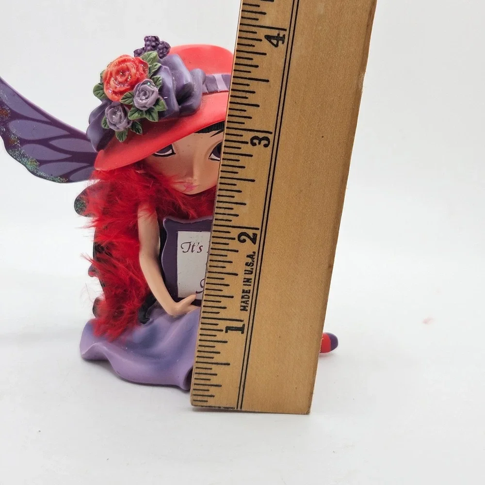 Hatterific It's Not the Age It's the Attitude Red Hat Purple Wings Fairy